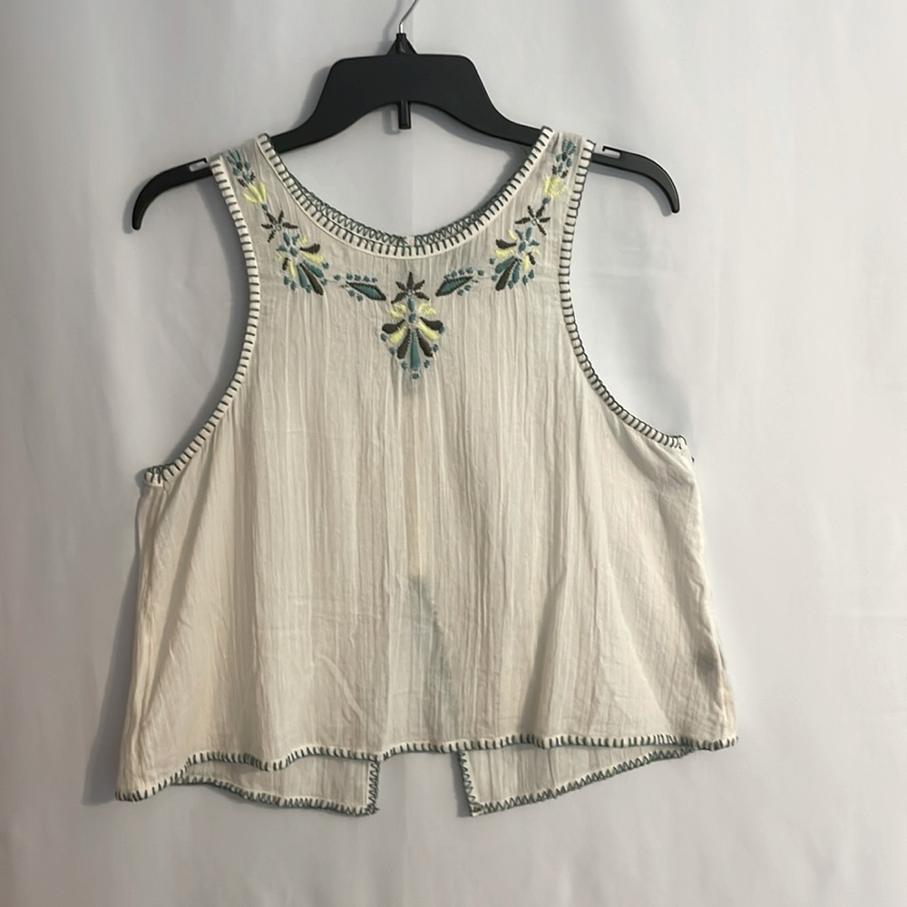Aerie Embroidered Tank Top, size M